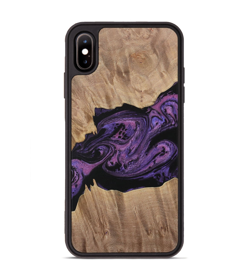 iPhone Xs Max Wood Phone Case - Geza (Purple, 730382)