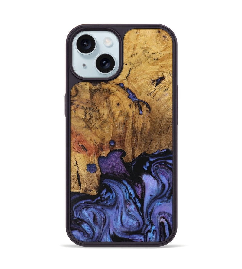 iPhone 15 Wood Phone Case - Doss (Purple, 730391)