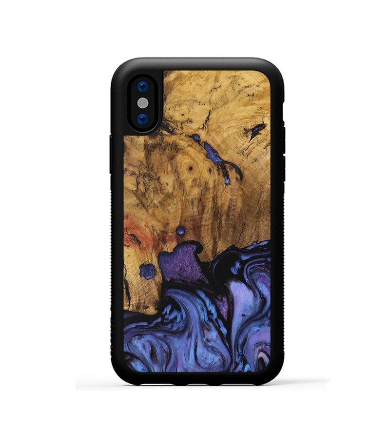 iPhone Xs Wood Phone Case - Doss (Purple, 730391)