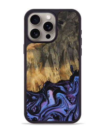 iPhone 15 Pro Max Wood Phone Case - Carolle (Purple, 730395)