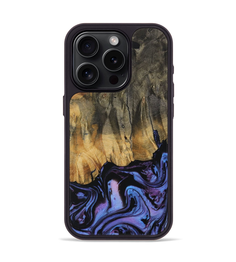 iPhone 15 Pro Wood Phone Case - Carolle (Purple, 730395)