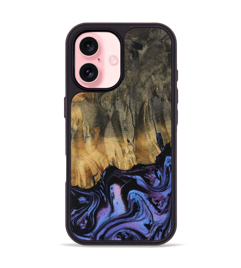 iPhone 16 Wood Phone Case - Carolle (Purple, 730395)