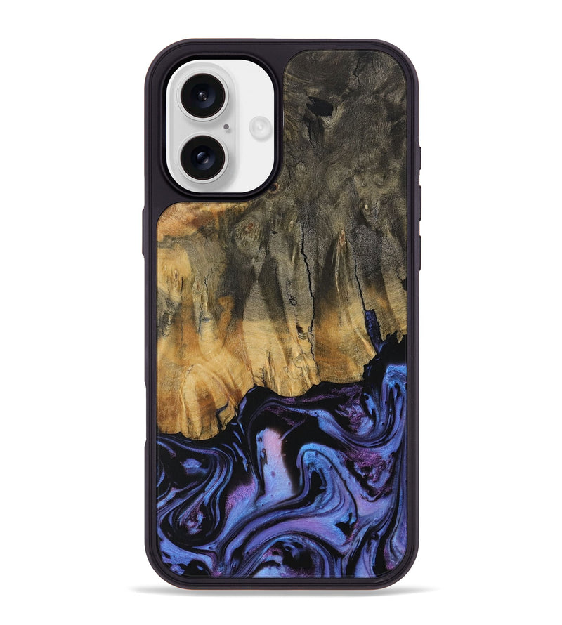 iPhone 16 Plus Wood Phone Case - Carolle (Purple, 730395)