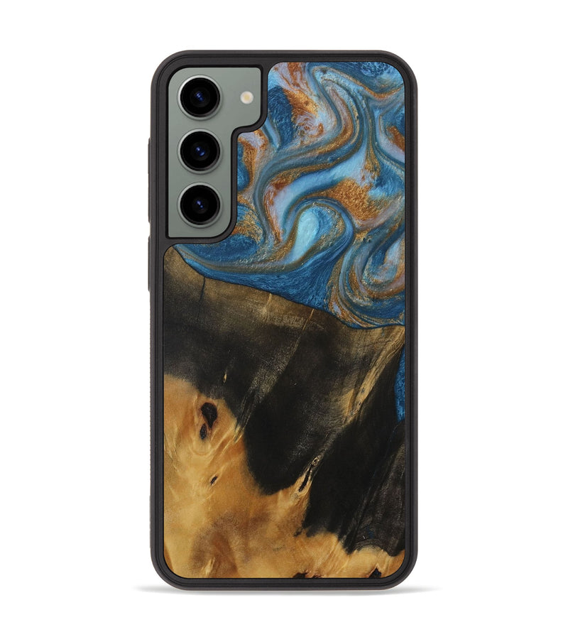 Galaxy S23 Plus Wood Phone Case - Marlene (Teal & Gold, 730401)