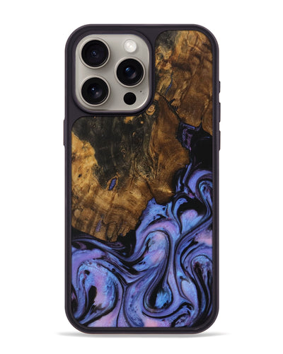 iPhone 15 Pro Max Wood Phone Case - Elleke (Purple, 730403)