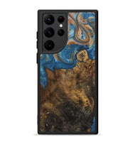 Galaxy S22 Ultra Wood Phone Case - Dreddy (Teal & Gold, 730413)