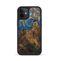 iPhone 12 Wood Phone Case - Dreddy (Teal & Gold, 730413)