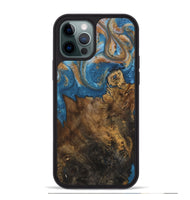 iPhone 12 Pro Max Wood Phone Case - Dreddy (Teal & Gold, 730413)