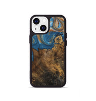 iPhone 13 mini Wood Phone Case - Dreddy (Teal & Gold, 730413)