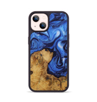 iPhone 14 Wood Phone Case - Kailyn (Blue, 730418)