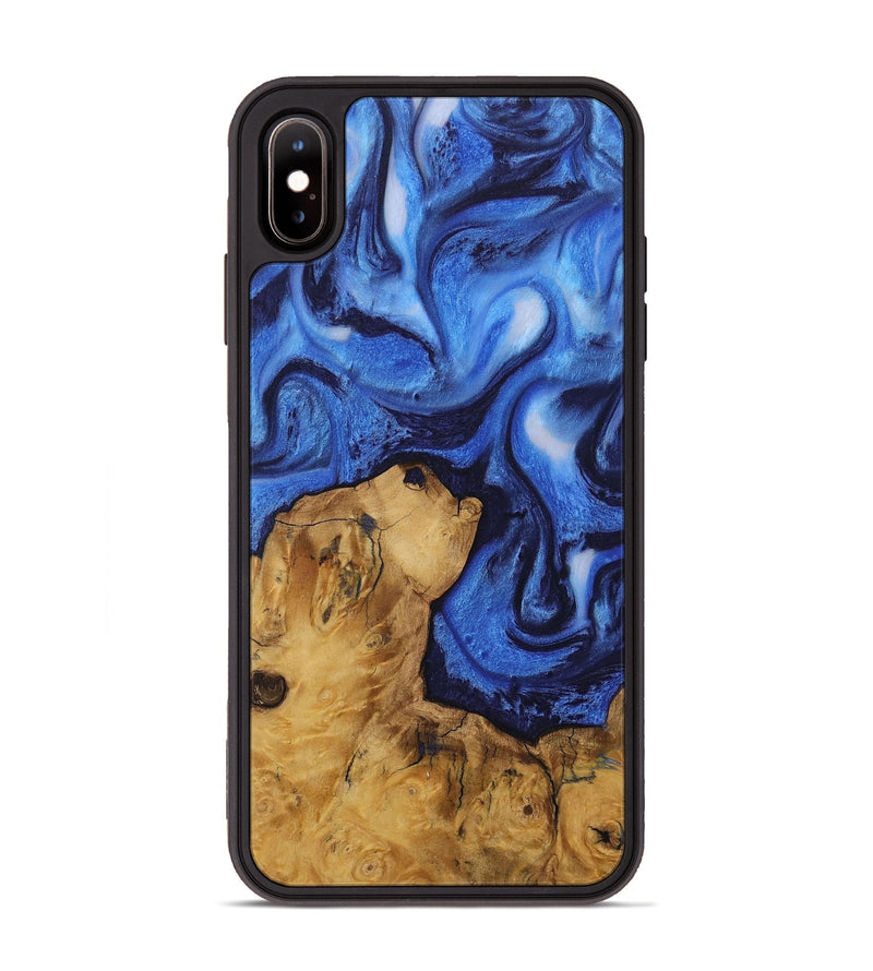 iPhone Xs Max Wood Phone Case - Kailyn (Blue, 730418)