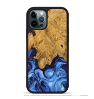 iPhone 12 Pro Max Wood Phone Case - Dollye (Blue, 730423)