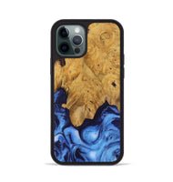 iPhone 12 Pro Wood Phone Case - Dollye (Blue, 730423)