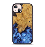 iPhone 14 Plus Wood Phone Case - Dollye (Blue, 730423)