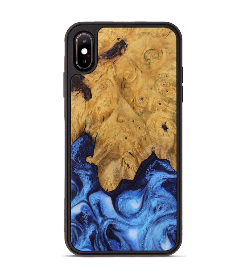 iPhone Xs Max Wood Phone Case - Dollye (Blue, 730423)