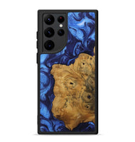 Galaxy S22 Ultra Wood Phone Case - Bernice (Blue, 730424)