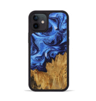 iPhone 12 Wood Phone Case - Lavada (Blue, 730427)