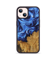 iPhone 14 Wood Phone Case - Lavada (Blue, 730427)