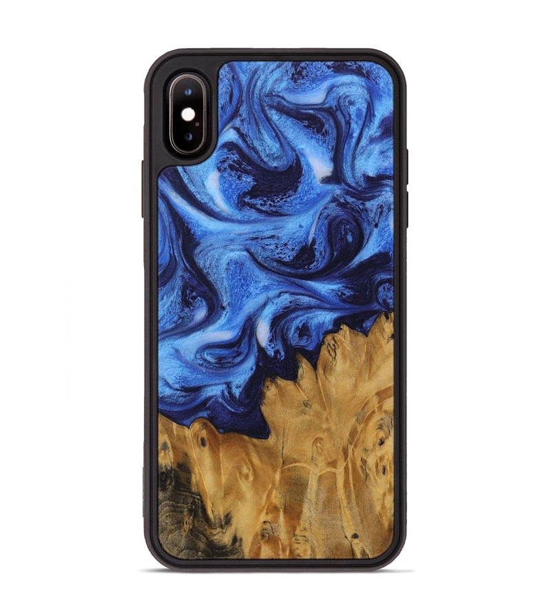 iPhone Xs Max Wood Phone Case - Lavada (Blue, 730427)