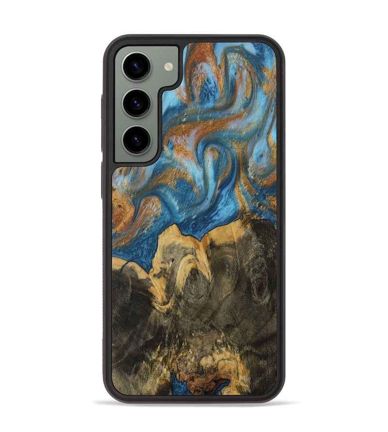 Galaxy S23 Plus Wood Phone Case - Averi (Teal & Gold, 730430)