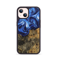 iPhone 14 Wood Phone Case - Alanah (Blue, 730448)