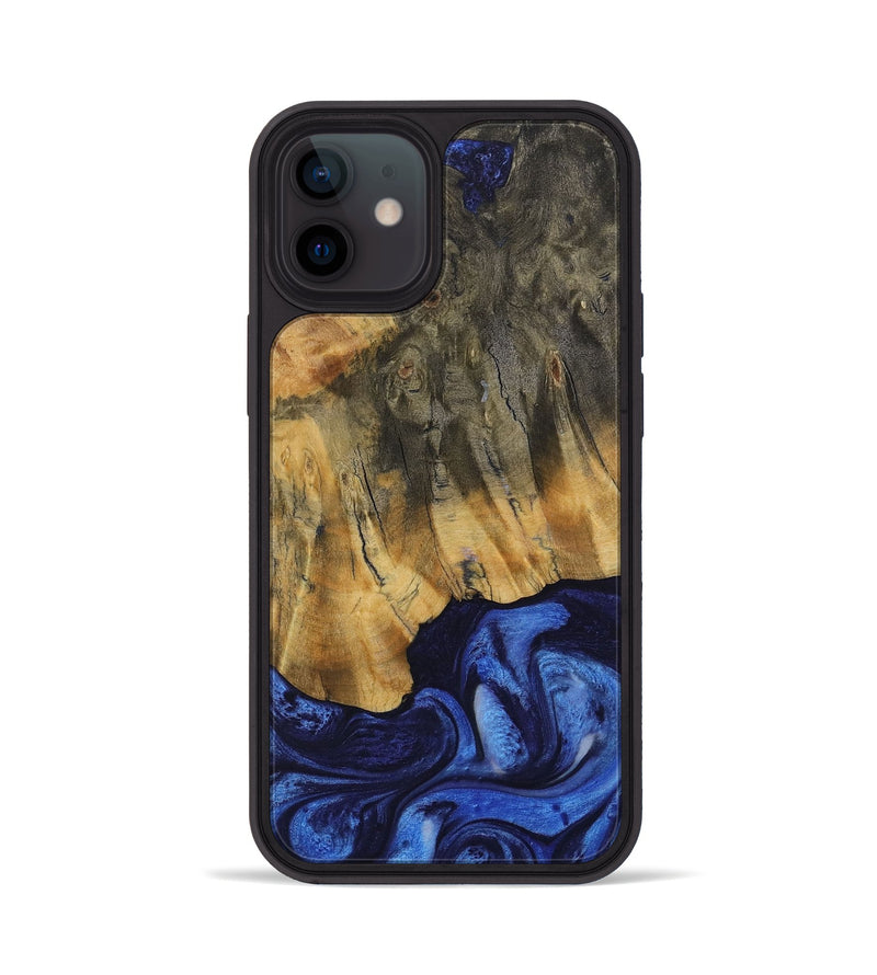 iPhone 12 Wood Phone Case - Dodi (Blue, 730454)