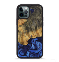 iPhone 12 Pro Max Wood Phone Case - Dodi (Blue, 730454)