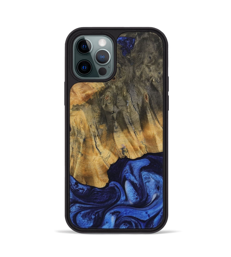 iPhone 12 Pro Wood Phone Case - Dodi (Blue, 730454)