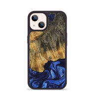 iPhone 14 Wood Phone Case - Dodi (Blue, 730454)