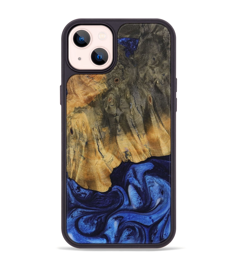 iPhone 14 Plus Wood Phone Case - Dodi (Blue, 730454)