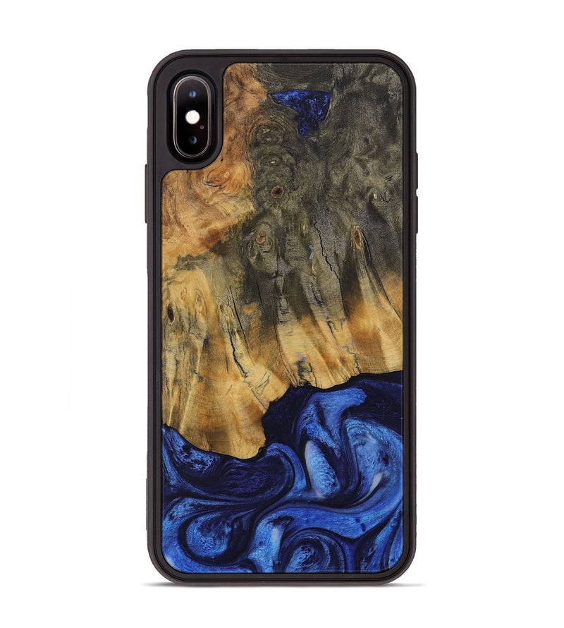 iPhone Xs Max Wood Phone Case - Dodi (Blue, 730454)