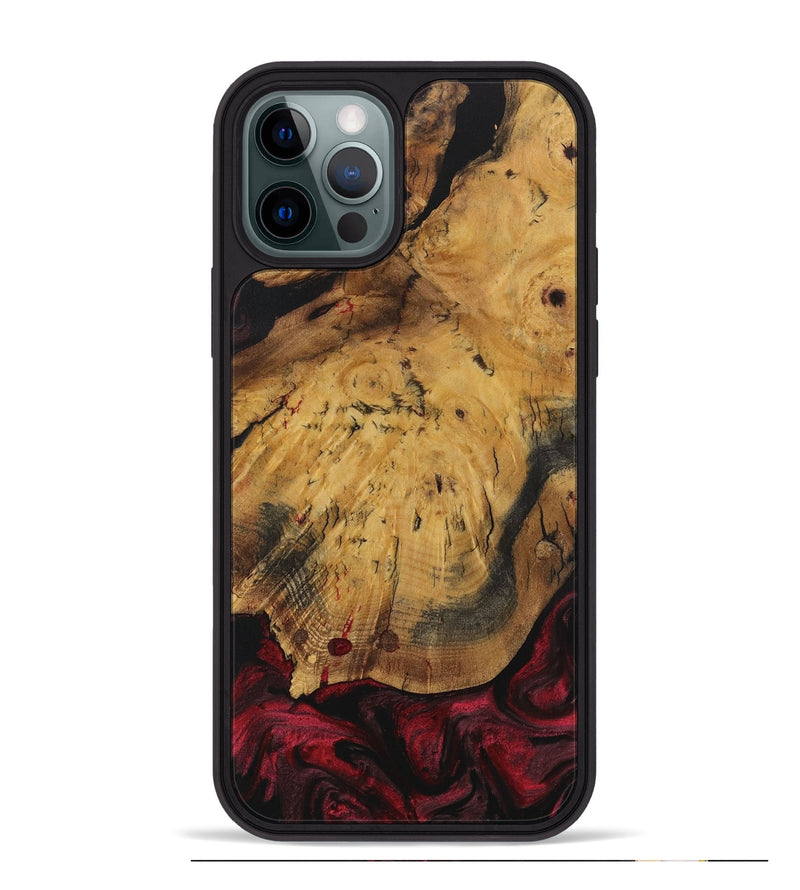 iPhone 12 Pro Max Wood Phone Case - Andres (Red, 730455)