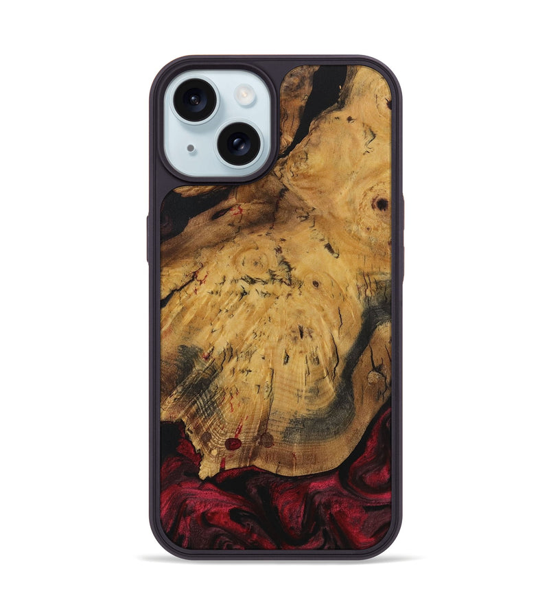 iPhone 15 Wood Phone Case - Andres (Red, 730455)