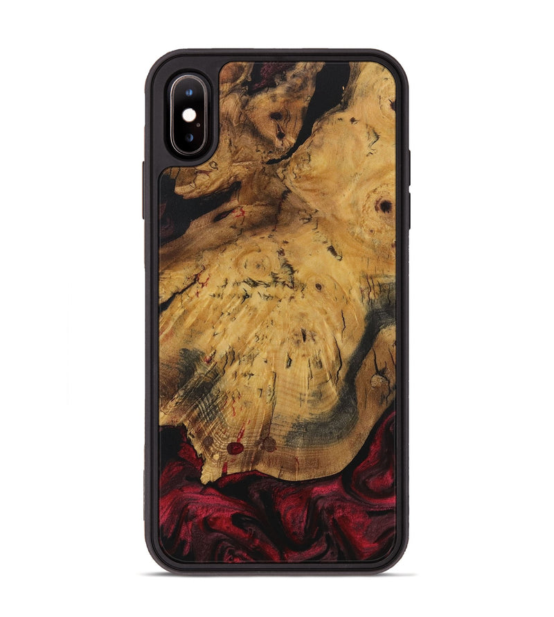 iPhone Xs Max Wood Phone Case - Andres (Red, 730455)