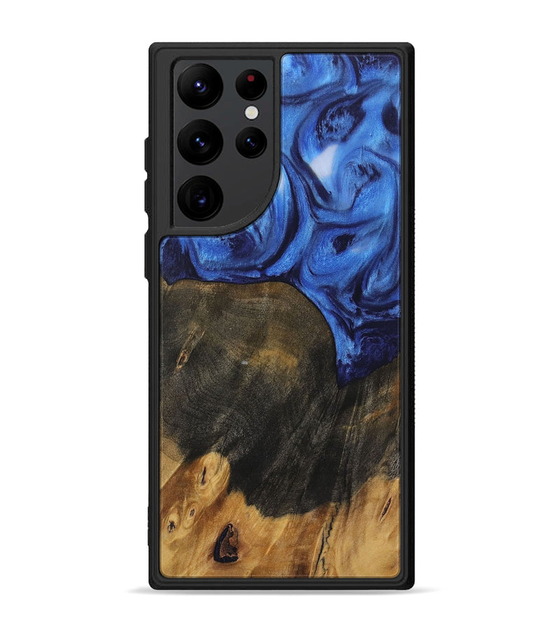 Galaxy S22 Ultra Wood Phone Case - Noelyn (Blue, 730456)