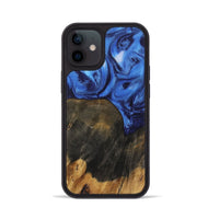 iPhone 12 Wood Phone Case - Noelyn (Blue, 730456)