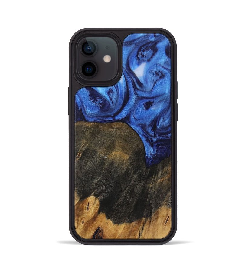 iPhone 12 Wood Phone Case - Noelyn (Blue, 730456)