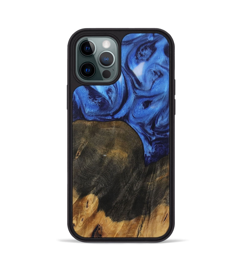 iPhone 12 Pro Wood Phone Case - Noelyn (Blue, 730456)