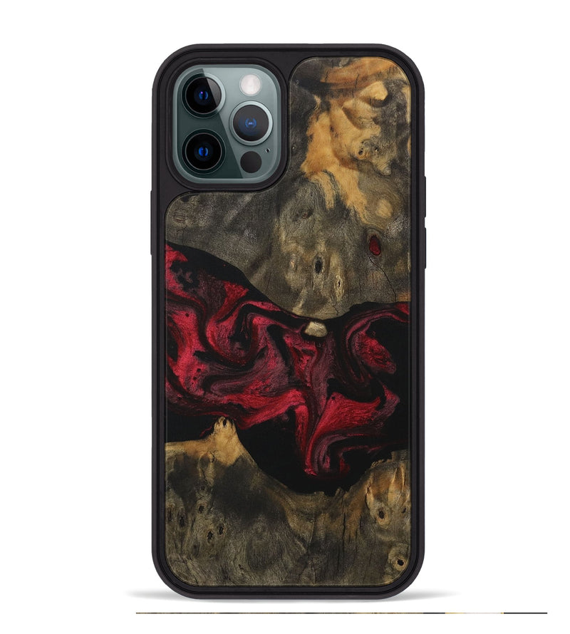 iPhone 12 Pro Max Wood Phone Case - Lurena (Red, 730466)