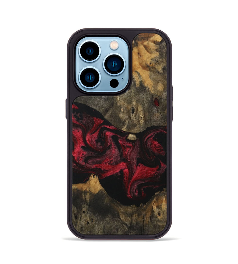 iPhone 14 Pro Wood Phone Case - Lurena (Red, 730466)