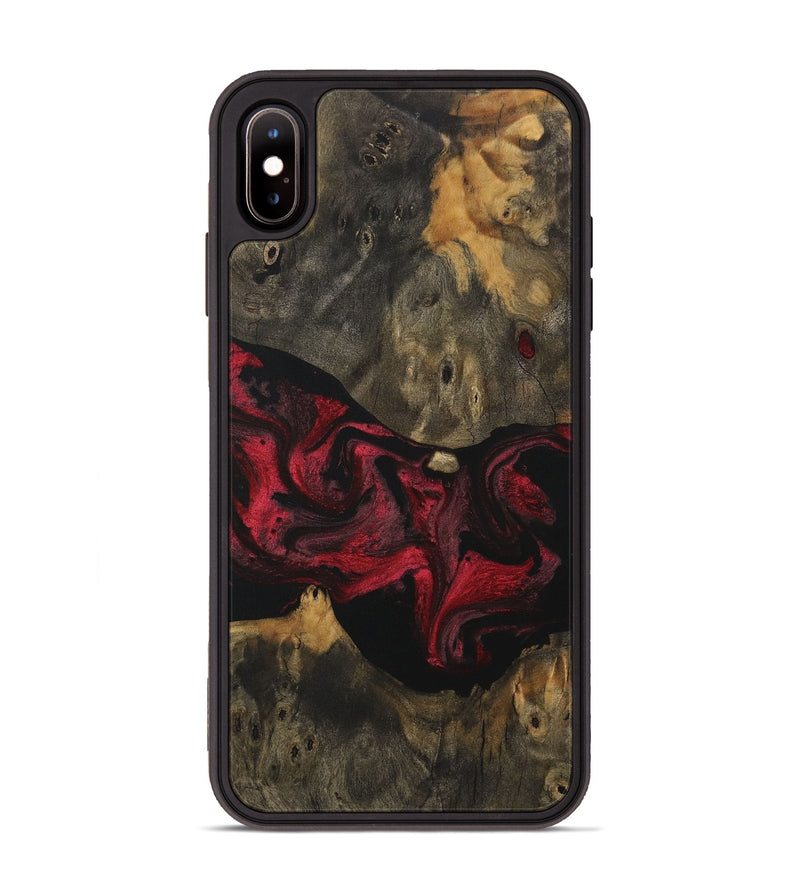 iPhone Xs Max Wood Phone Case - Lurena (Red, 730466)