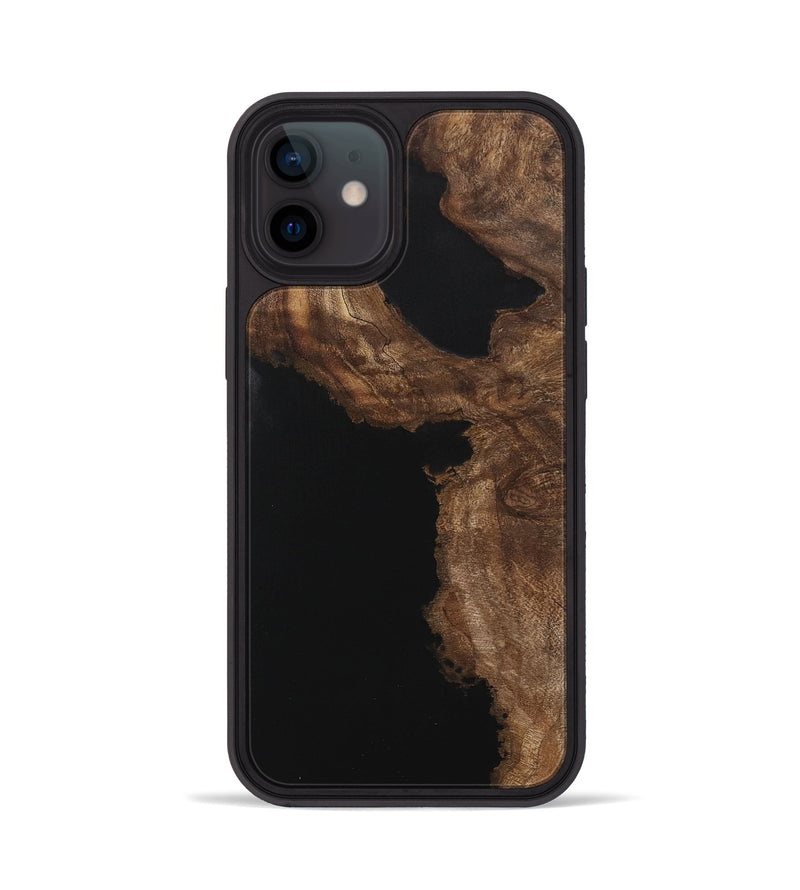 iPhone 12 Wood Phone Case - Hilmi (Pure Black, 730467)