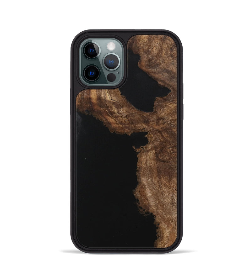 iPhone 12 Pro Wood Phone Case - Hilmi (Pure Black, 730467)