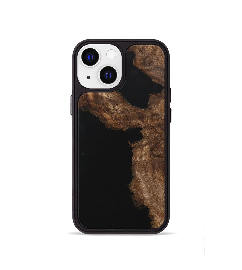 iPhone 13 mini Wood Phone Case - Hilmi (Pure Black, 730467)