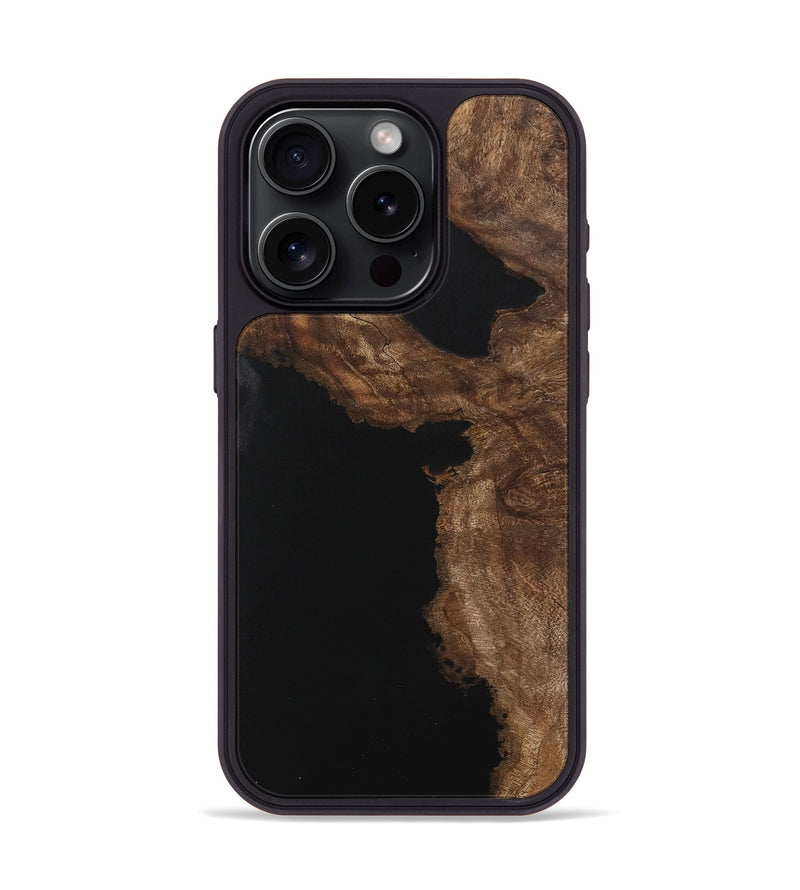 iPhone 15 Pro Wood Phone Case - Hilmi (Pure Black, 730467)