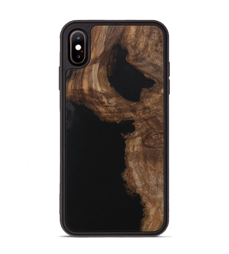 iPhone Xs Max Wood Phone Case - Hilmi (Pure Black, 730467)