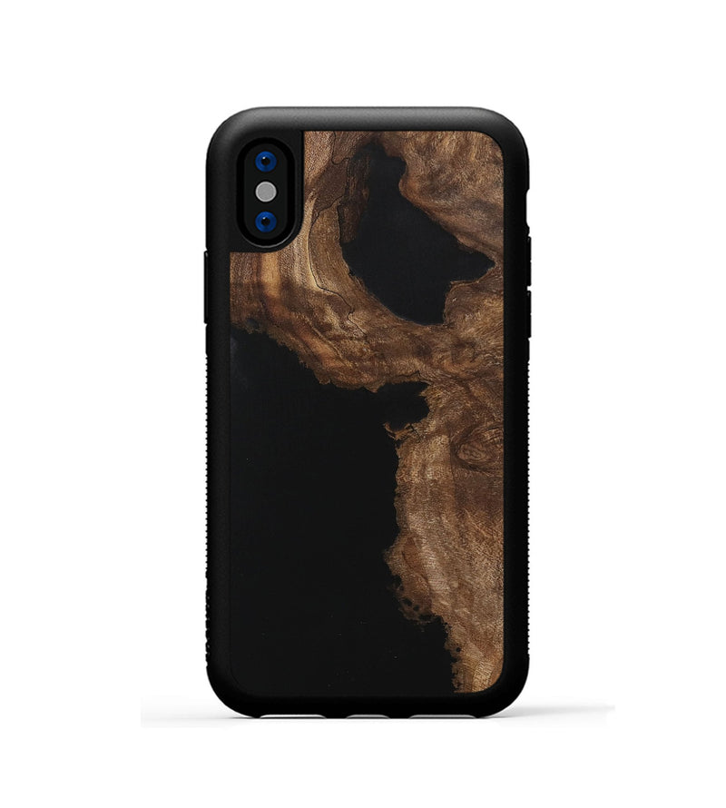 iPhone Xs Wood Phone Case - Hilmi (Pure Black, 730467)