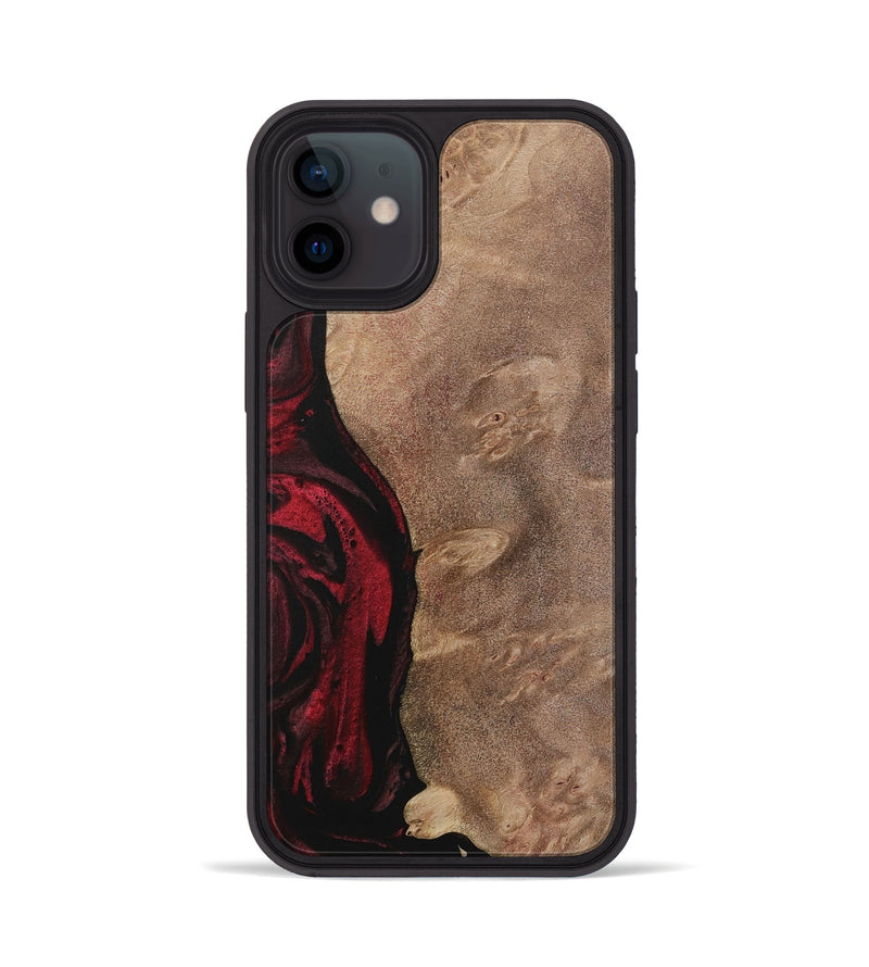 iPhone 12 Wood Phone Case - Barnett (Red, 730468)