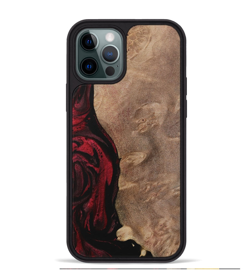 iPhone 12 Pro Max Wood Phone Case - Barnett (Red, 730468)