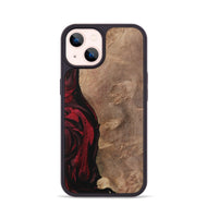 iPhone 14 Wood Phone Case - Barnett (Red, 730468)